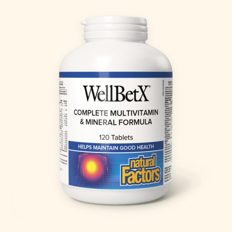 МУЛЬТИВИТАМИНЫ И МИНЕРАЛЫ WELLBETX ТАБ. №120 NATURAL FACTORS